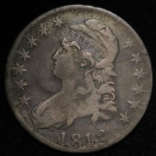 1812 Capped Bust Silver Half Dollar VF E322 QACHX