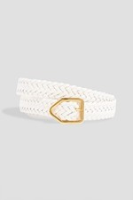 TOM FORD White Braided leather belt $890 size...