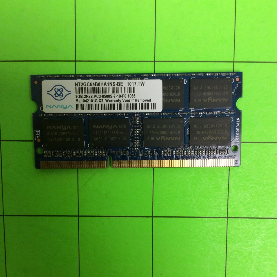 Nanya NT2GC64B8HA1NS-BE 2GB PC3-8500S Random Access Memory RAM - Image 2 of 3