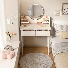 New Luxury Modern Cream Style Dressing TableSimple Bedroom Makeup DeskAssembled