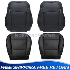 For 2015 to 2019 Subaru Outback Driver+Passenger Bottom & Back Seat Cover Black