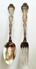 Antique STERLING YOUTH Fork & Spoon STRASBOURG by GORHAM 44.25g Use or Scrap