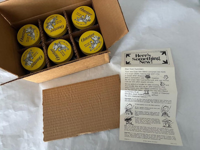 1970's Osterizer Oster 8oz Mini-Blend Containers 6 Jars W/Lids Unused BOX insert