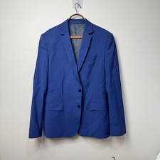 Roberto Cavalli Men's Navy Wool Blazer Jacket Sport Coat Sz 52 Slim Fit Italy