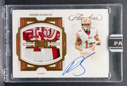 2022 Panini Flawless - Deebo Samuel Autograph Dual Logo Patch AUTO Black Box 1/1