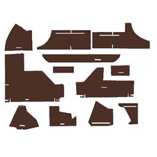 Ar40e-55 New Multi-brown Cab Kit Fits John Deere 4030 040 4230 4240 4440 +