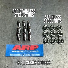 Arp 9pc Stainless Steel Exhaust Manifold Studs 6pt Nuts For Honda Bd Series