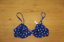 BIKINI OBERTEIL GRÖSSE 36 C DUNKELBLAU GEPUNKTET MIT BÜGEL VON ESPRIT NEU