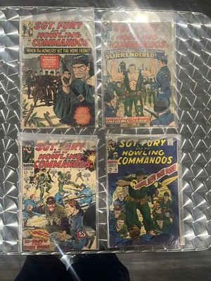 Sgt. Fury and His Howling Commandos - Lot Of 4 Marvel Comics - # 24,30, 59 & 56 