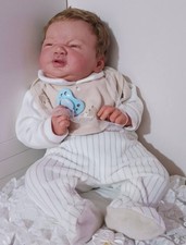 Kaukasische Rebornpuppe mit Mohairhairhaaren - aus Elisa Marx Elwyn Bausatz 