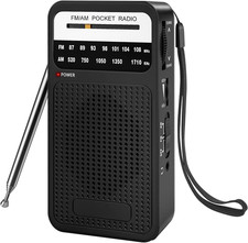 Portable Radio AM FM with Best Reception Transistor Radio with Loud Speaker 2AA