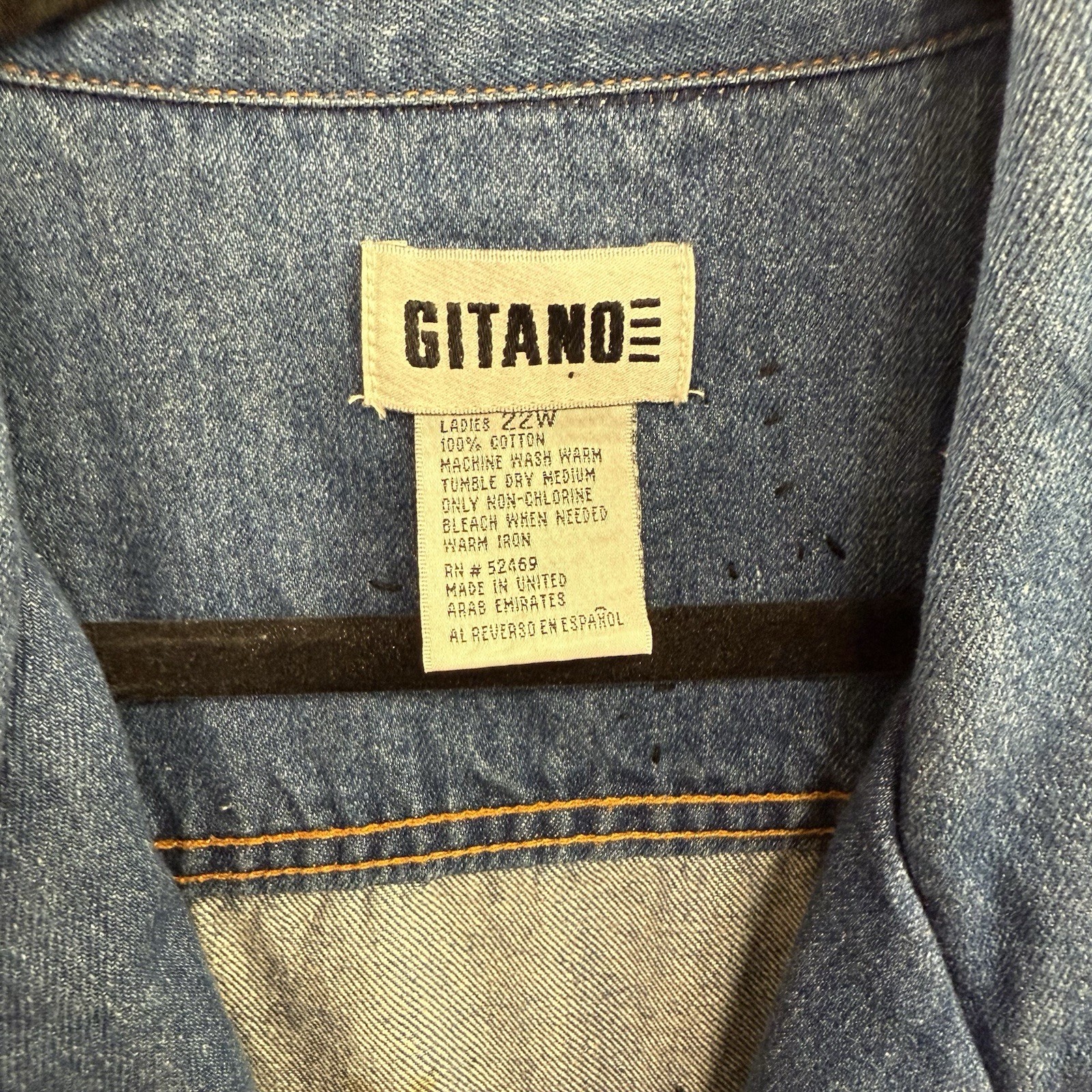 VINTAGE 80s Gitano Denim Patchwork embroidered Bl… - image 3