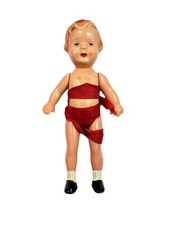 30s Vintage Celluloid Doll EDI Germany 12 Erich Dittmann Jointed White Socks
