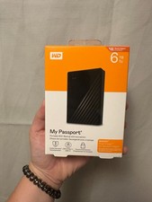 Sealed WD 6TB My Passport Portable External Hard Drive USB 3.2/3.0 - Black