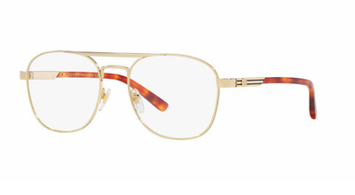 GUCCI GG1290O 002 Gold Havana transparent 54mm Eyeglasses New Authentic