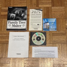 1996 Family Tree Maker Version 3.4 Genealogy Software w/ Manual PC CD