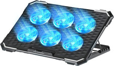 Laptop Cooling Pad with 6 Cooling Fans, Cooling Pad for Laptop Fan 13-15.6 Inch,