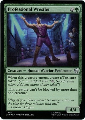 Professional Wrestler (Foil) - 0110 - Marvel's Spider-Man - MTG - NM/M - English