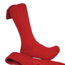 NWT Garnet Hill Socks Knee High 9-11 Atomic Red 82% Cashmere Holiday Warm Cozy 