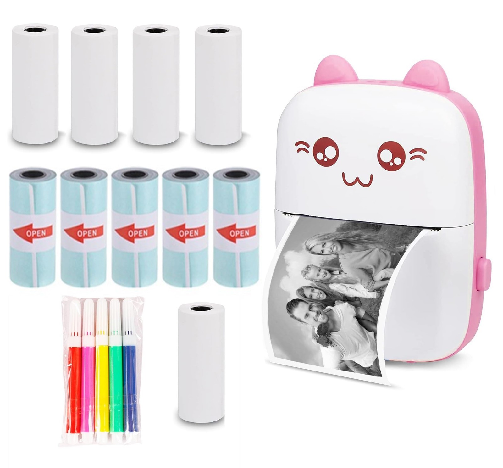 Mini imprimante thermique USB sans encre avec connexion Bluetooth rapide