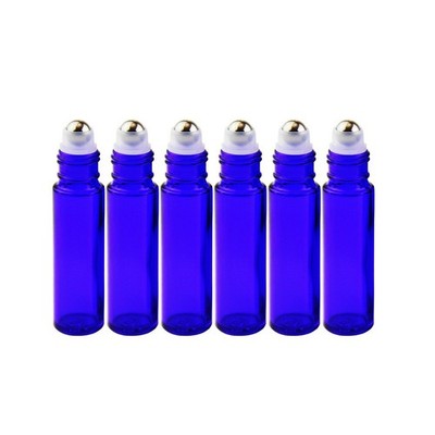 Blau 10ml Roll On Glasflaschen für Ätherisches Öl, Leer Roll On Flasche mit E...