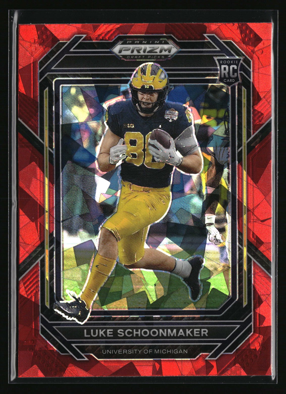 Luke Schoonmaker Panini Prizm Draft Picks #161 Red Ice