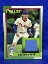 2025 Topps Series 1 - 1990 Topps Baseball Relics Bryson Stott #T90R-BS (MEM)