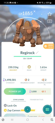 Pokemon Go Shiny Legendary Regirock 