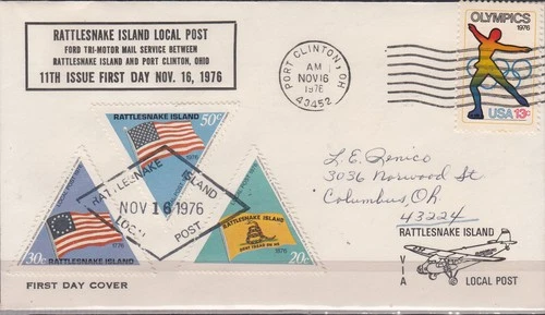 A1 RATTLESNAKE ISLAND 32-34 COV 11TH ISSUE FLAGS