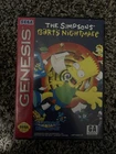 Saga Genesis The Simpsons Barts Nightmare with Manual and Box