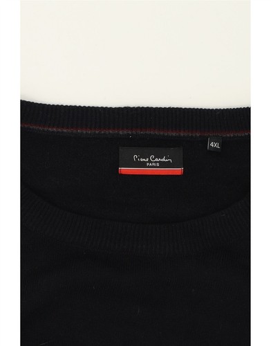 PIERRE CARDIN Mens Crew Neck Jumper Sweater 4XL Navy Blue Acrylic BJ15 - Picture 3 of 3