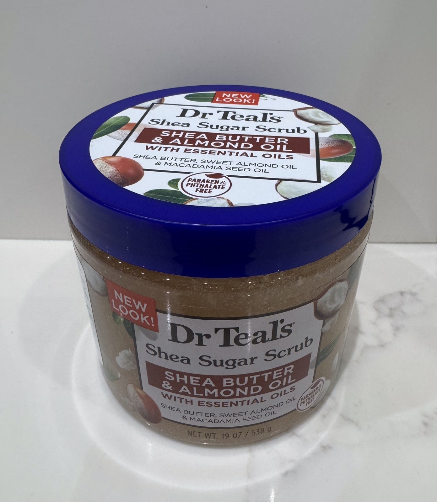 Dr Teal’s Shea Sugar Scrub - Shea Butter & Almond Oil with Essential Oils. 538g