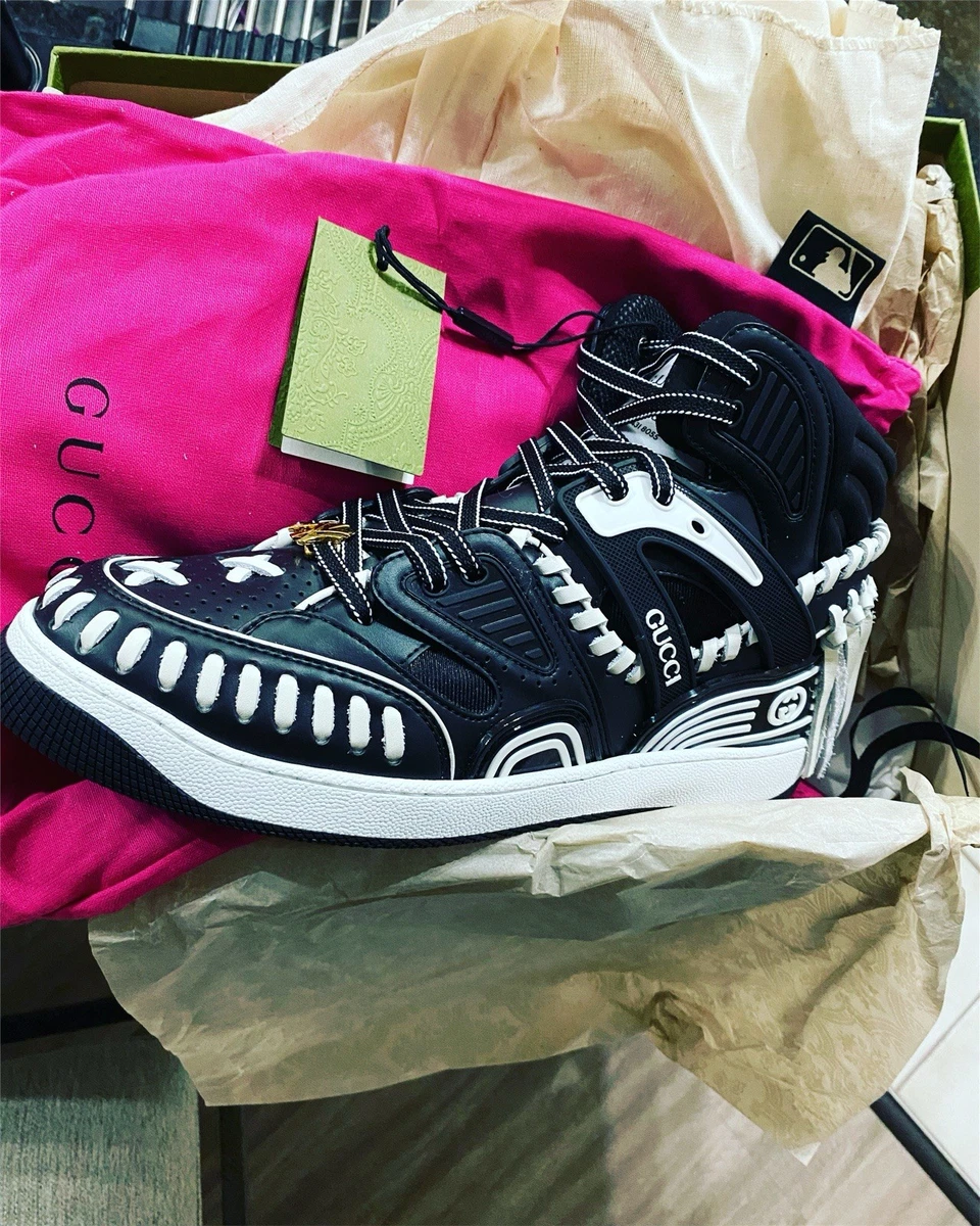 Gucci Basket High Black White for sale | eBay
