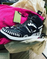 Gucci Basket High Black White for sale | eBay