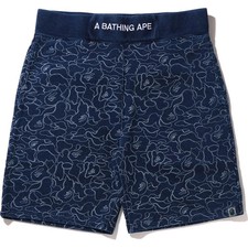 BAPE LINE ABC CAMO SWEAT SHORTS MENS 1I80-153-010 L Size L Athletic Shorts New