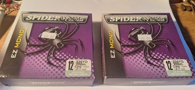 2 Packs SPIDERWIRE EZ MONO FISHING LINE 12lb Test 220 Yds - NEW