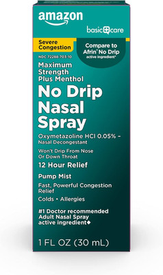No Drip Severe Congestion Nasal Mist Spray 12 Hour Relief Oxymetazoline HCl