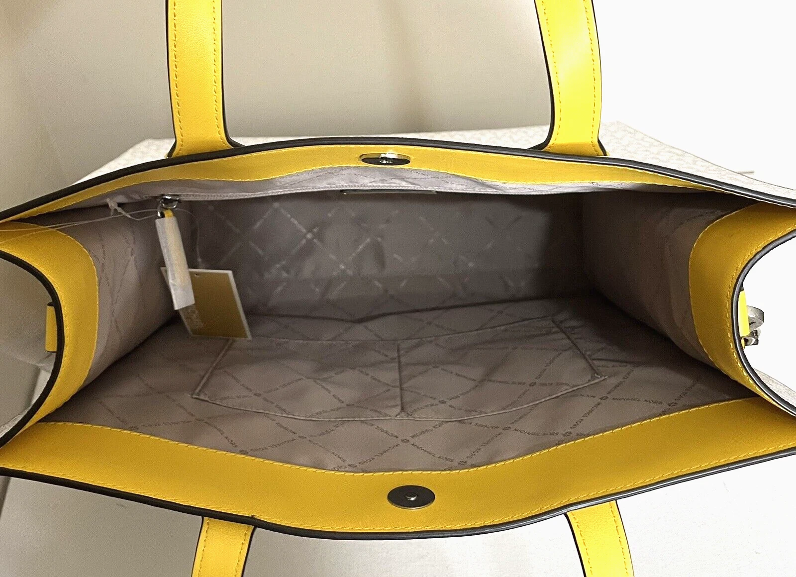 Nuova borsa Michael Kors Kenly grande logo firma agrumi multi con sacchetto antipolvere