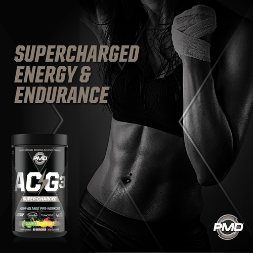 ACG3 Supercharged PreWorkout Drink Mix Gummy Bear Blast (60