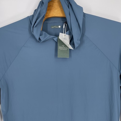 Sudadera con Capucha Genteal Cayman Para Hombre Talla L Azul Piedra Protección Solar Ligera - Imagen 6 de 8