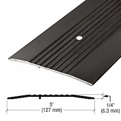 CRL 48D185 5" remises Bronze Commercial Saddle Threshold - 185" Length