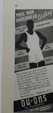 1944 men's Duofold Duon post-war underwear today vintage fashion ad