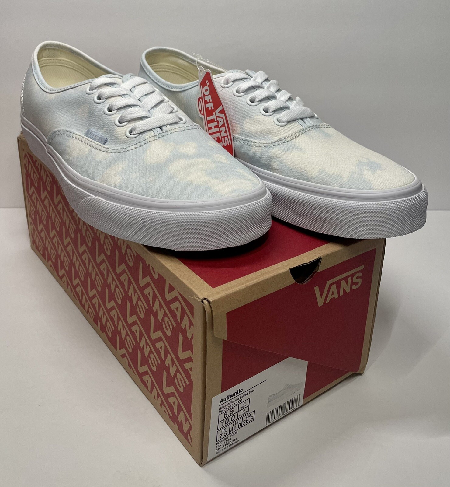 vans authentic bleach wash