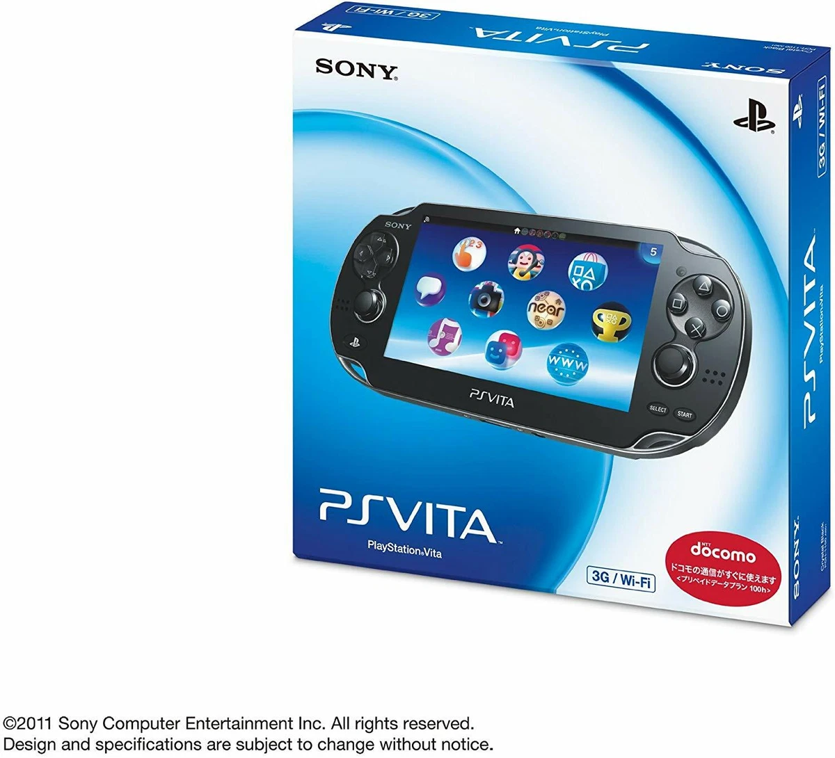 New Playstation vita 3G /Wi-Fi model CRISTAL BLACK PCH-1100 1000