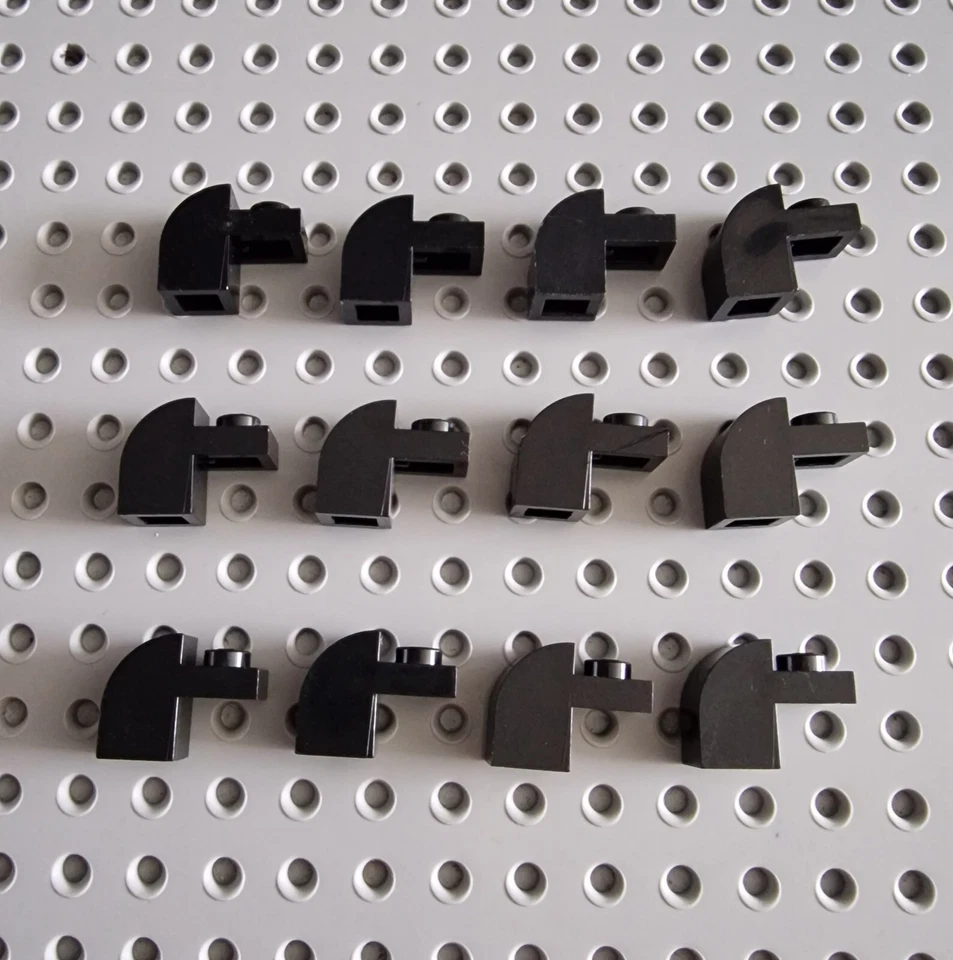 LEGO Bogenstein Dach Dachstein 12 Stk Schwarz Black Slope curved 6091 A086 - Bild 1 von 1