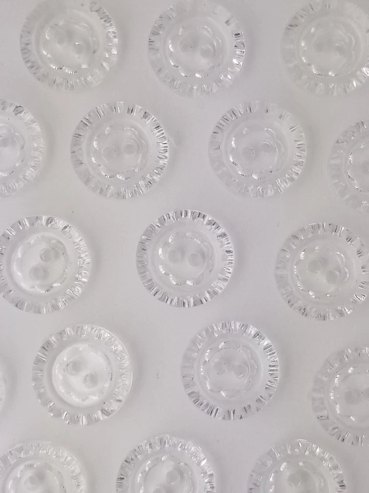 BOTÓN CRISTAL, TALLA 20L - 1/2", ACABADO BRILLANTE, 1 DOCENA, ENVÍO GRATUITO EE. UU. Foto 3 de 4