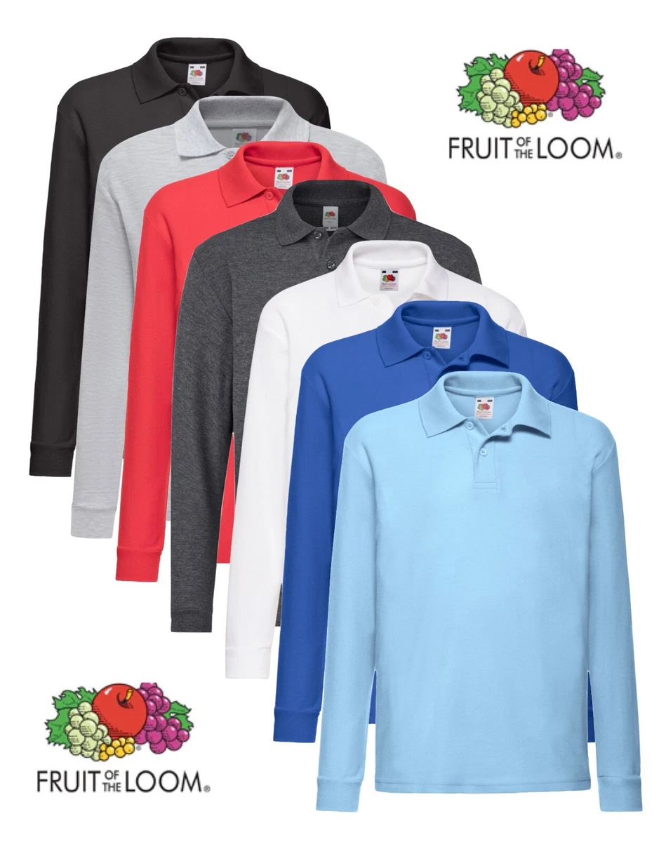 Long sleeve blue school polo shirts top