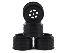 DE Racing DER-GLR-AB Gambler Rear Late Model Wheels AE/TLR Black W/ 12mm Hex