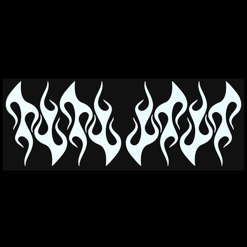 Vinyl Flame Decals Reflective Stickers (4-inch) Shape Stickers Pack of 9 - Picture 9 of 20