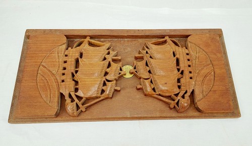 Folding Bookshelf Made From The Teak Of HMS Ganges - Picture 5 of 5